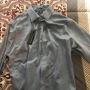 Brand new blue and black printed dress shirt